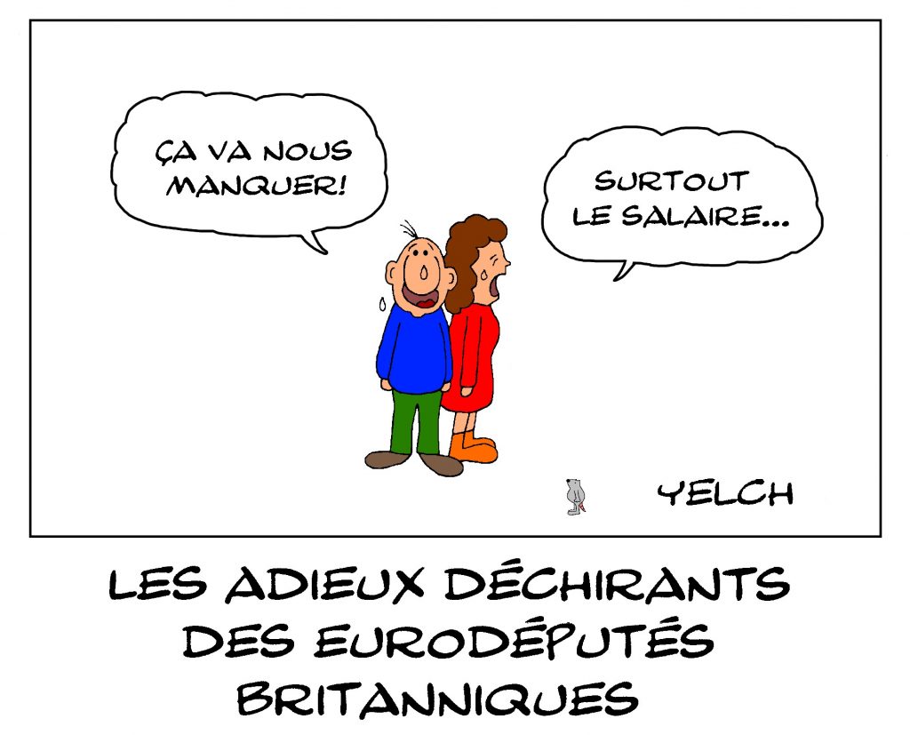 dessin de Yelch sur la sortie de l’Angleterre de l’Europe