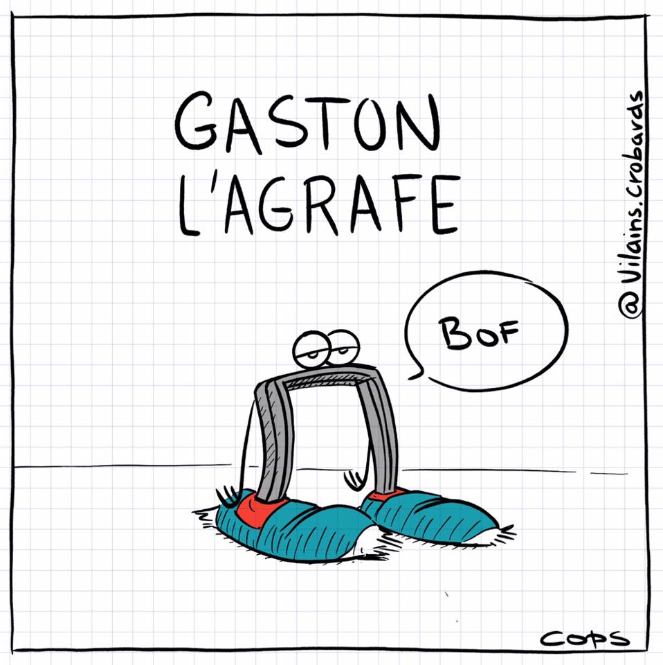 dessin de Cops sur Gaston Lagaffe et Gaston l’agrafe