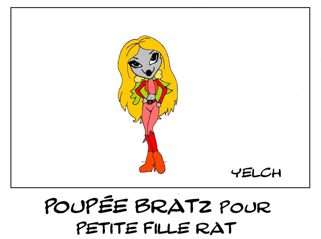 dessin de Yelch sur les poupées Bratz