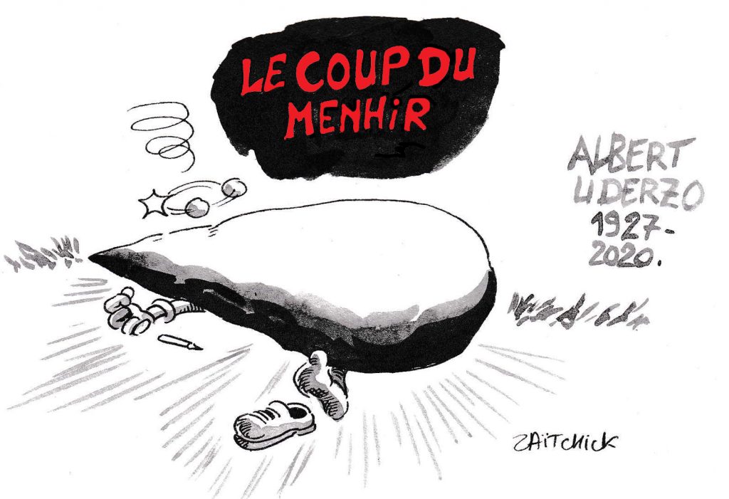 dessin de Zaïtchick sur la disparition d’Albert Uderzo