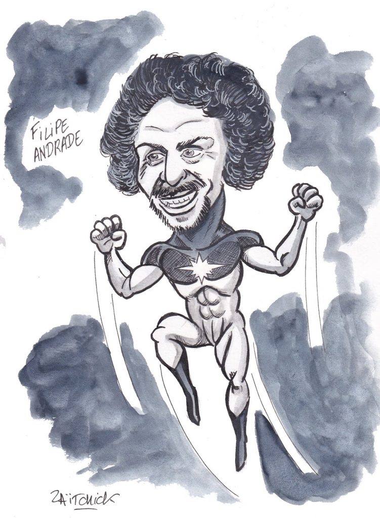dessin humoristique de Zaïtchick sur la venue de Filipe Andrade à Clermont-Ferrand