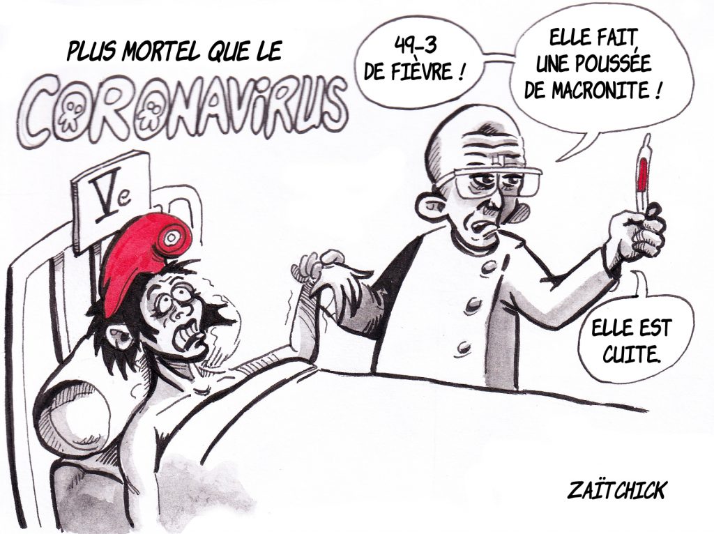 dessin humoristique de Zaïtchick sur l’usage du 49.3 par le gouvernement pour faire passer la réforme des retraites