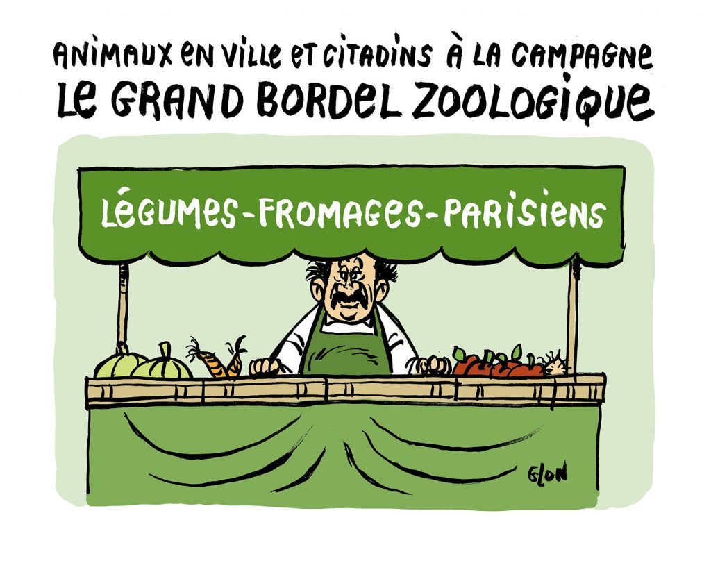 dessin humoristique de Glon sur l’épidémie de Covid-19 et la fuite des citadins à la campagne