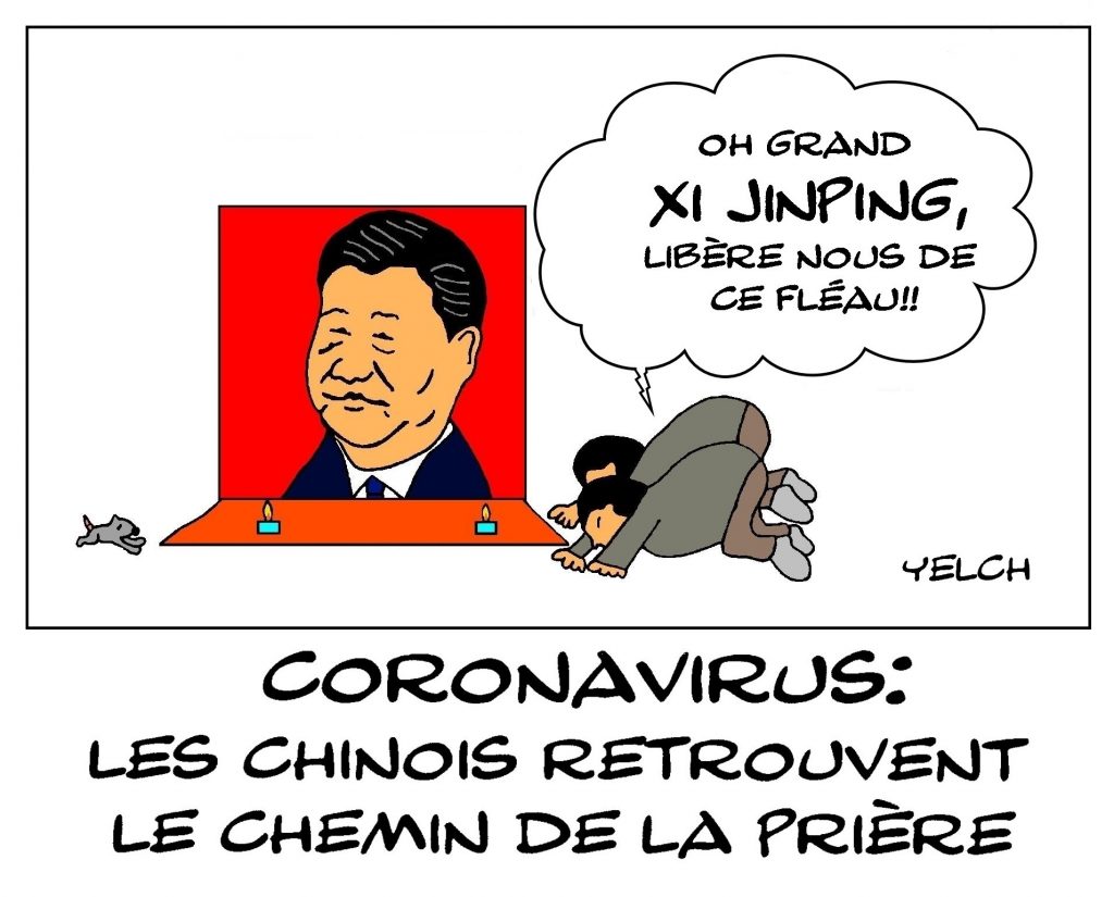 dessin de Yelch sur l’épidémie de coronavirus Covid-19 en Chine