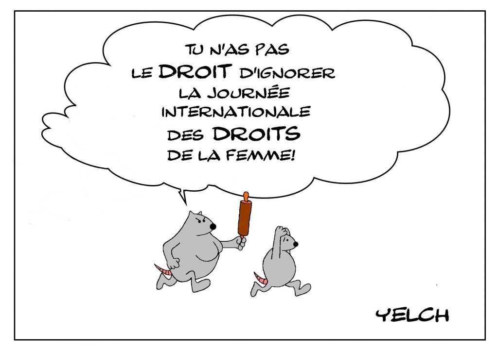 dessin de Yelch sur la journée internationale de la femme