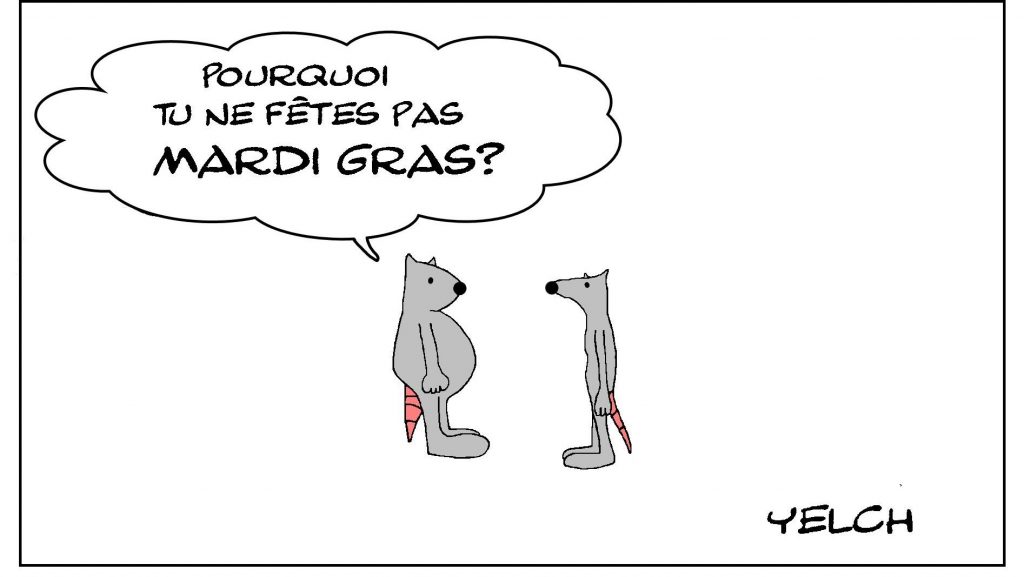 dessin de Yelch sur Mardi gras