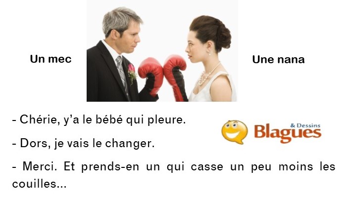 blague illustrée sur la vie de couple et la drague entre un mec et une nana