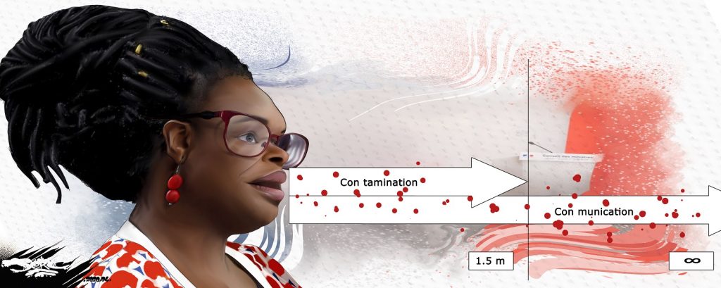 dessin d’actualité humoristique de Jerc sur l’épidémie de Covid-19 et le discours de Sibeth Ndiaye, porte-parole du gouvernement