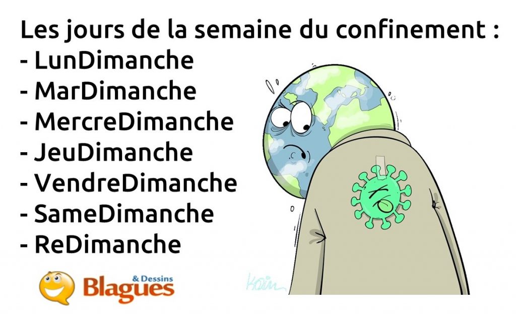 blague sur le confinement