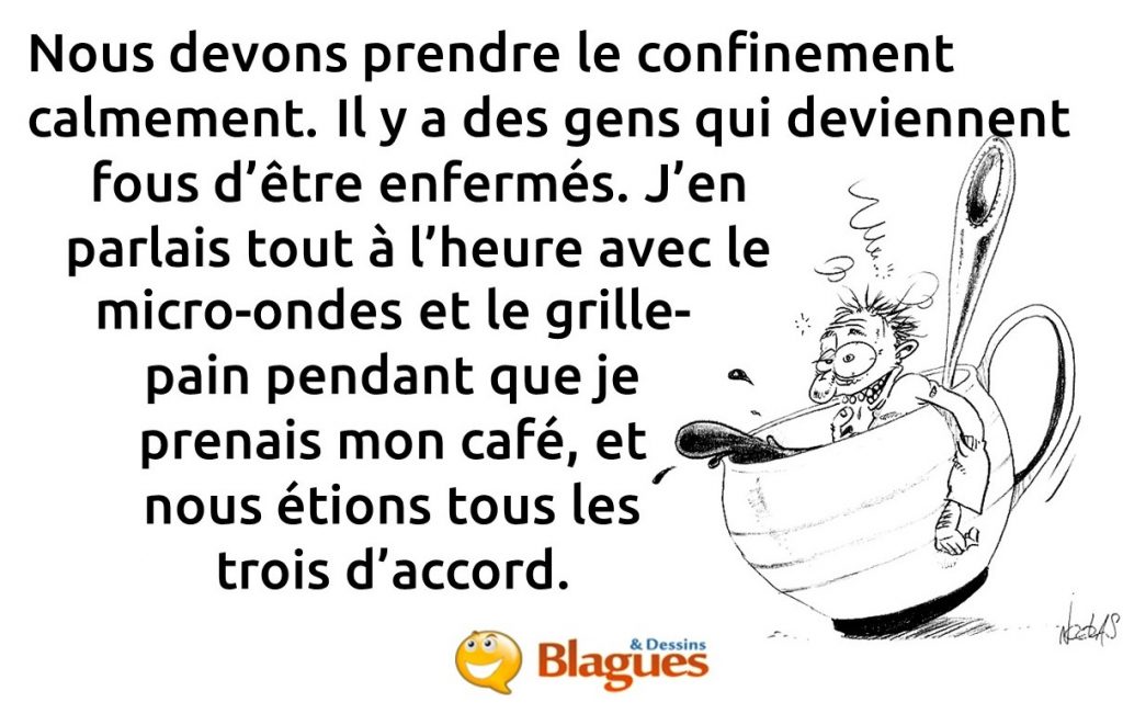 blague sur le confinement