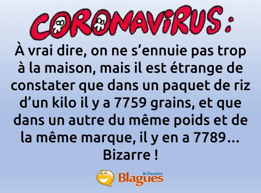 blague sur le coronavirus