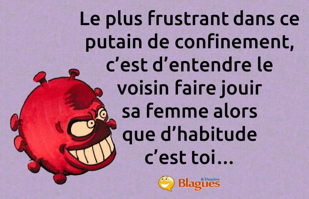 blague sur le confinement