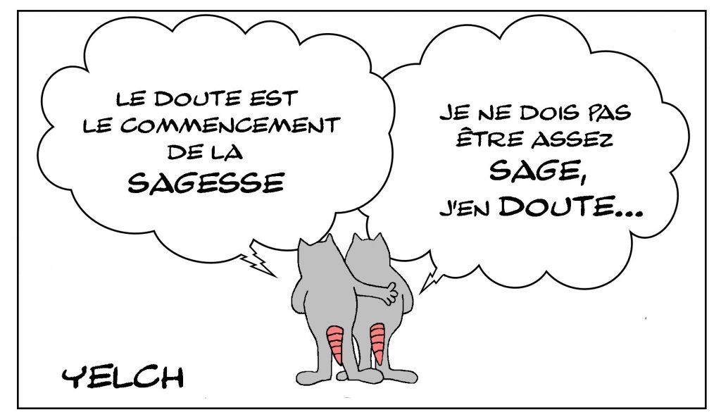 dessin de Yelch sur le doute et la sagesse