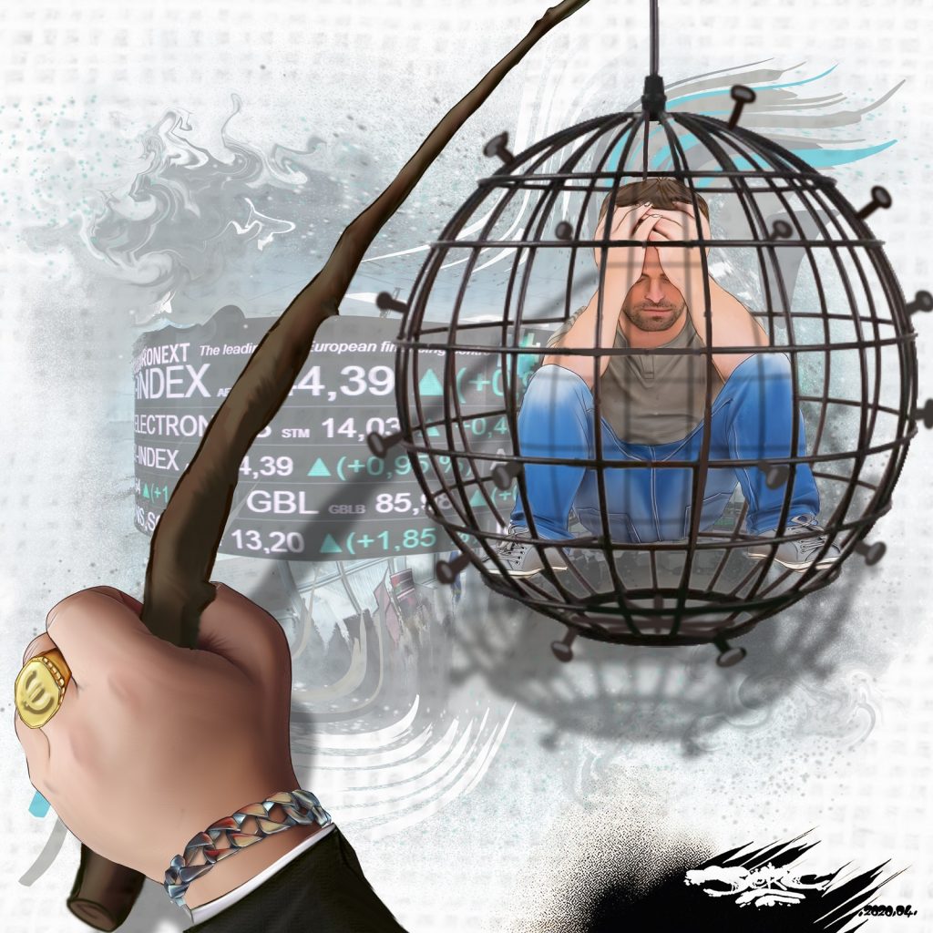 dessin d’actualité humoristique de Jerc sur l’épidémie de Covid-19 et le confinement
