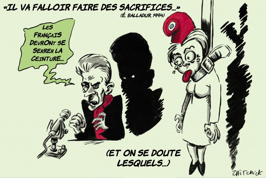 dessin de Zaïtchick sur Christophe Barbier et le coût de la crise sanitaire