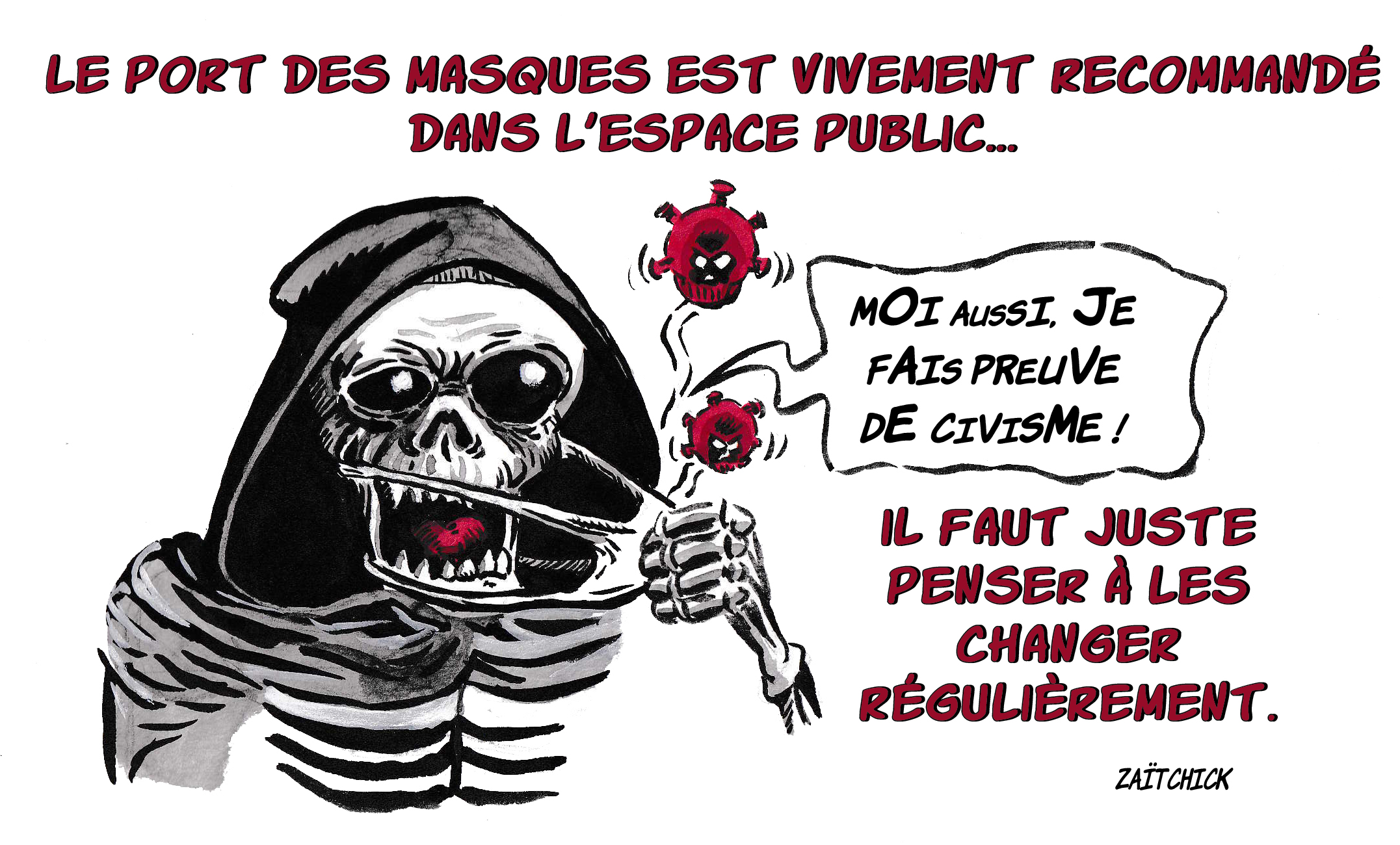 Covid-19 : Les masques et les "gestes barrières" sont inutiles (Prof. Denis Rancourt) - Page 4 10-mai-2020-le-masque-de-la-mort-bouge