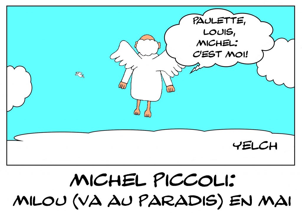 dessin de Yelch sur le décès de Michel Piccoli