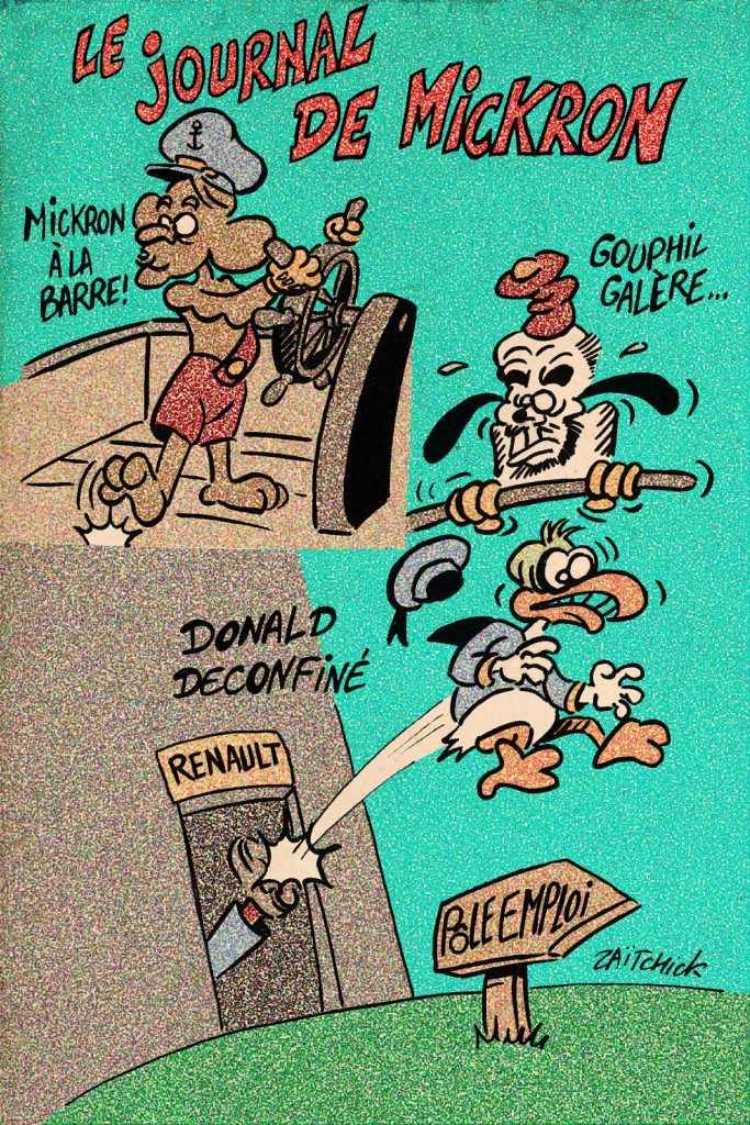 dessin de Zaïtchick sur le déconfinement et le gouvernement français