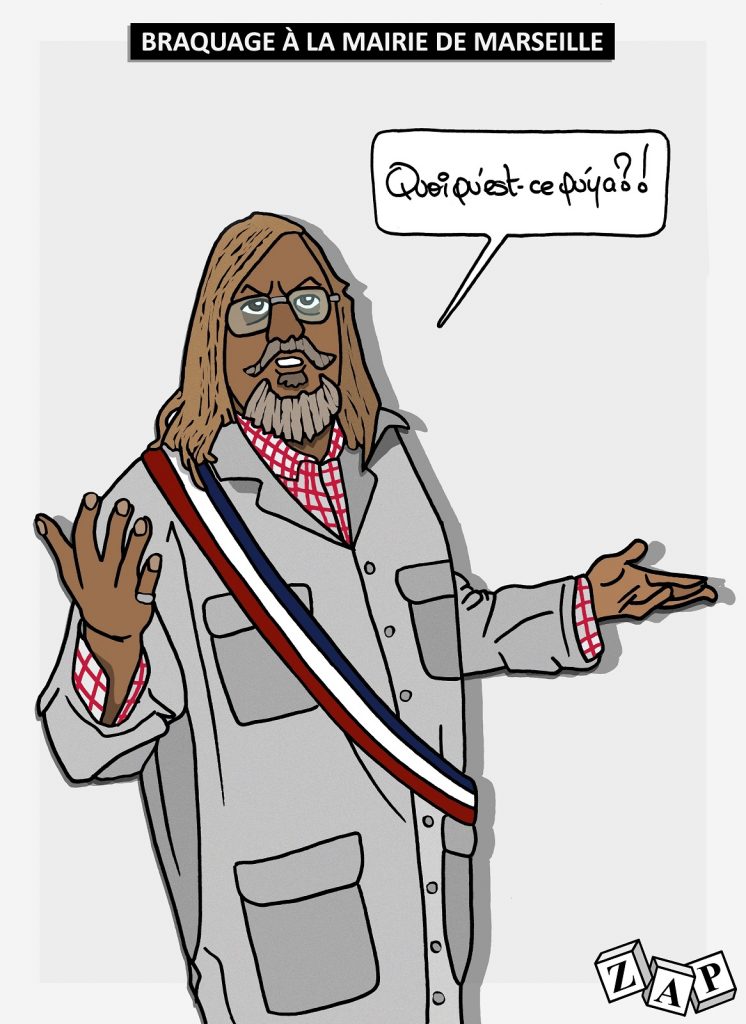 dessin d'actualité de Zap sur le coronavirus et le professeur Raoult à Marseille