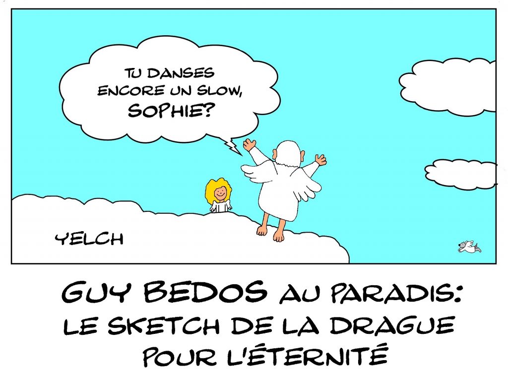 dessin de Yelch sur le décès de Guy Bedos