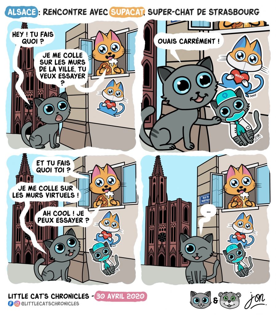 dessin humoristique des Little Cat’s Chronicles sur la lutte contre le coronavirus et les remèdes possibles