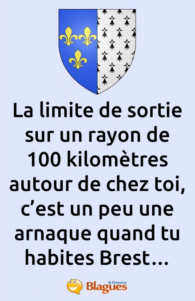 blague sur le déconfinement et la limite de déplacement