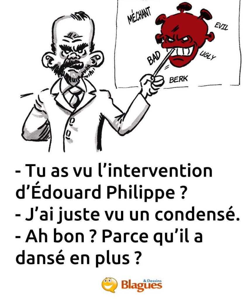 blague sur le discours d'Édouard Philippe