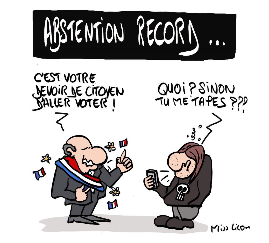 dessin de Miss Lilou sur l’abstentionnisme aux élections municipales de 2020