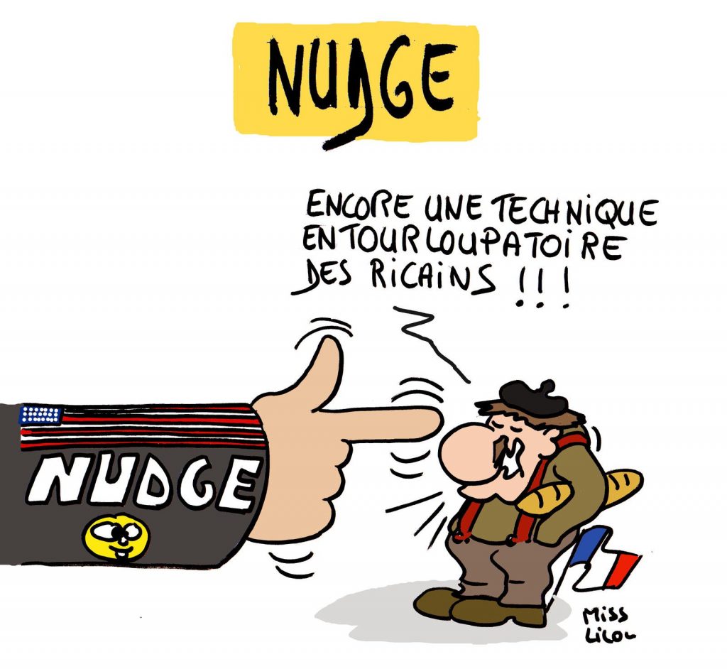 dessin de Miss Lilou sur la technique du Nudge