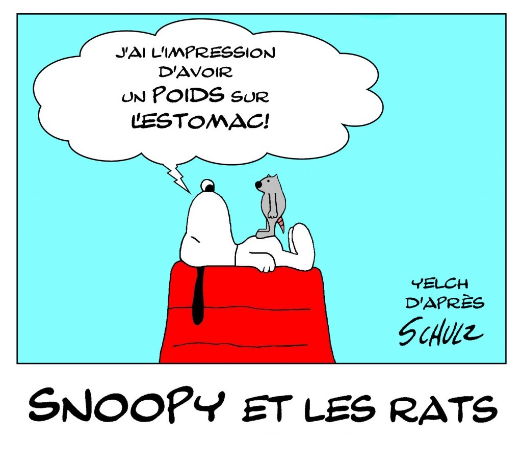 dessin de Yelch sur Snoopy