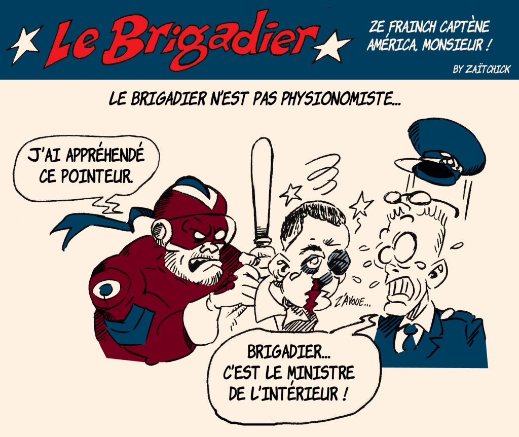 dessin humour police image drôle policier flic gérald darmanin