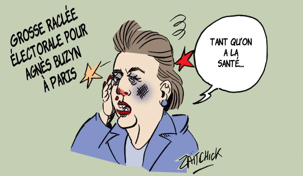 dessin de Zaïtchick sur Agnès Buzyn et les résultats des élections municipales de 2020