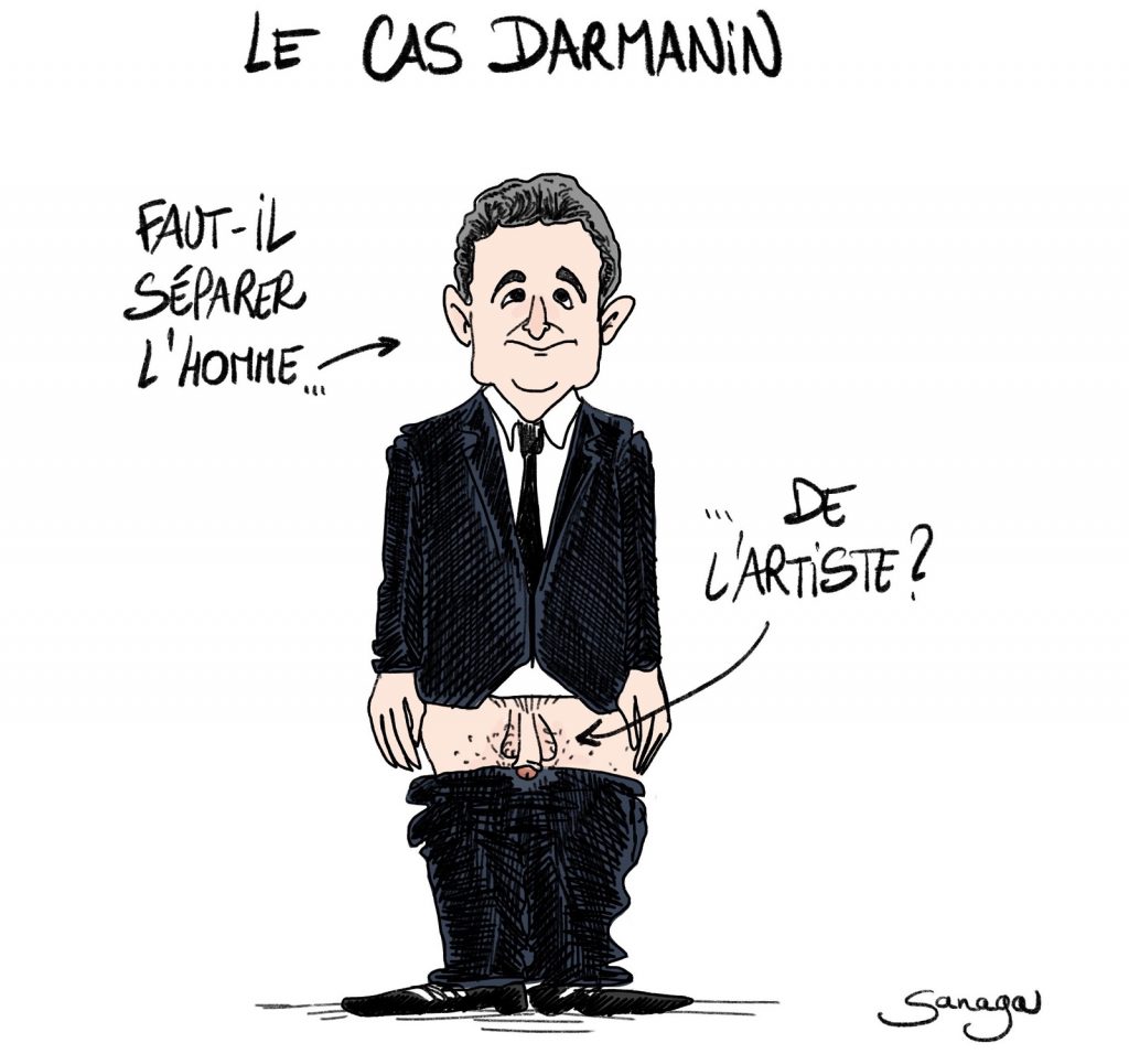 image drôle humour Gérald Darmanin flic sexe viol ministre