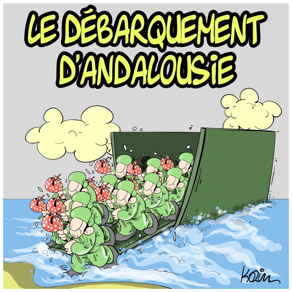 humour dessin humoristique image drôle actualité migrants clandestins débarquement