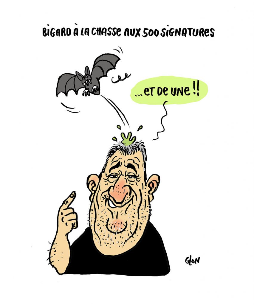 image drôle Jean-Marie Bigard dessin humoristique actualité élection présidentielle chauve-souris