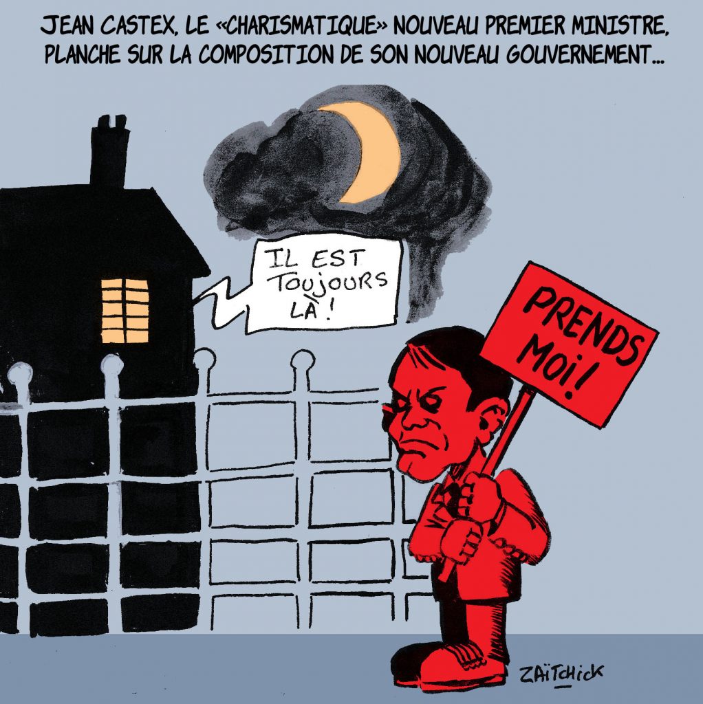 dessin de Zaïtchick sur Jean Castex et la composition de son nouveau gouvernement