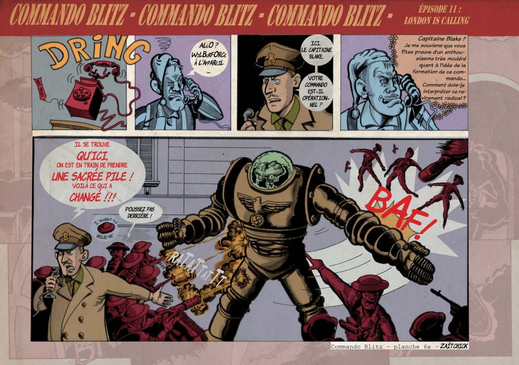 Commando Blitz BD bande dessinée nazi guerre mondiale robots science-fiction parodie