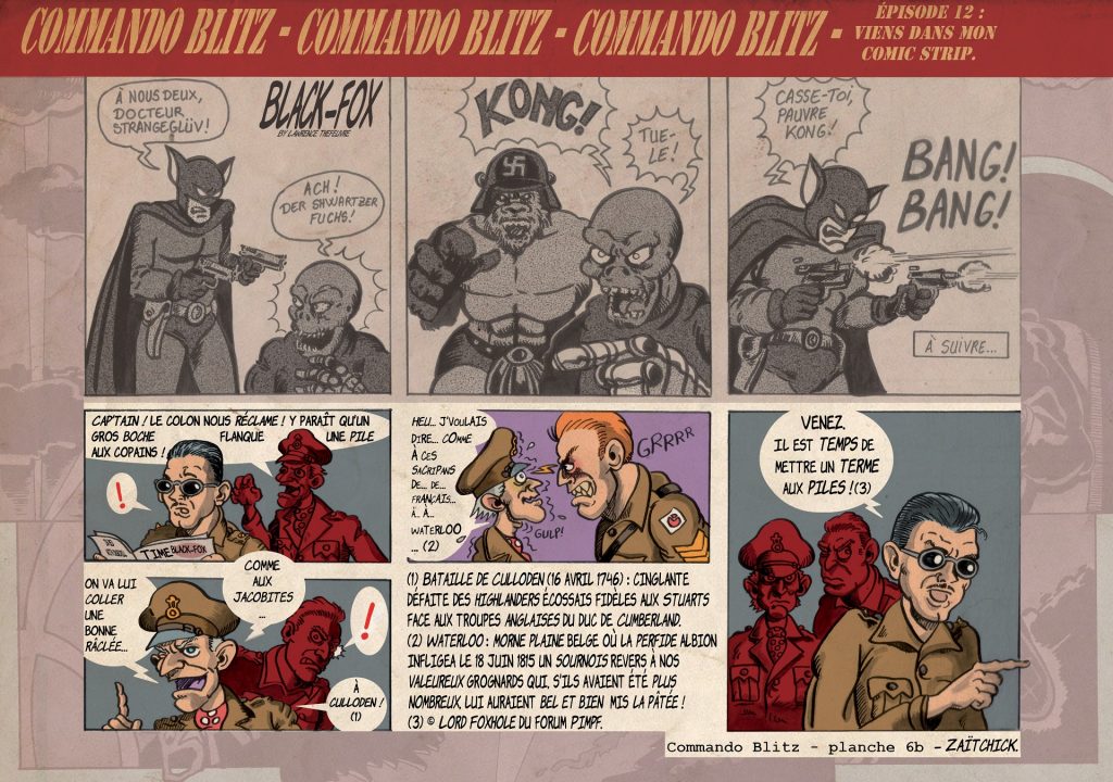 Commando Blitz BD bande dessinée nazi guerre mondiale robots science-fiction parodie