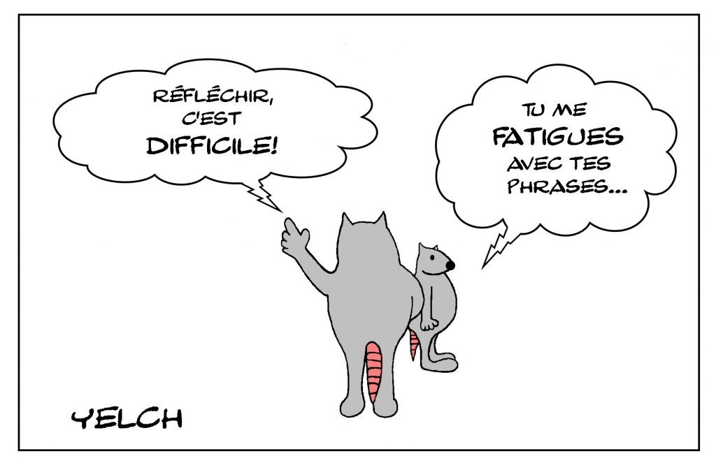 dessin humour philosophie dessin humoristique réfléchir fatigue