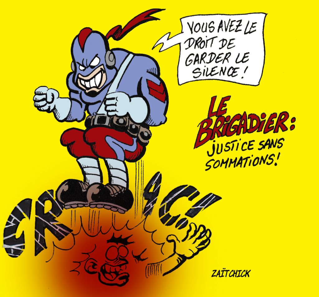 dessin de Zaïtchick sur la parodie « Le Garde Républicain »