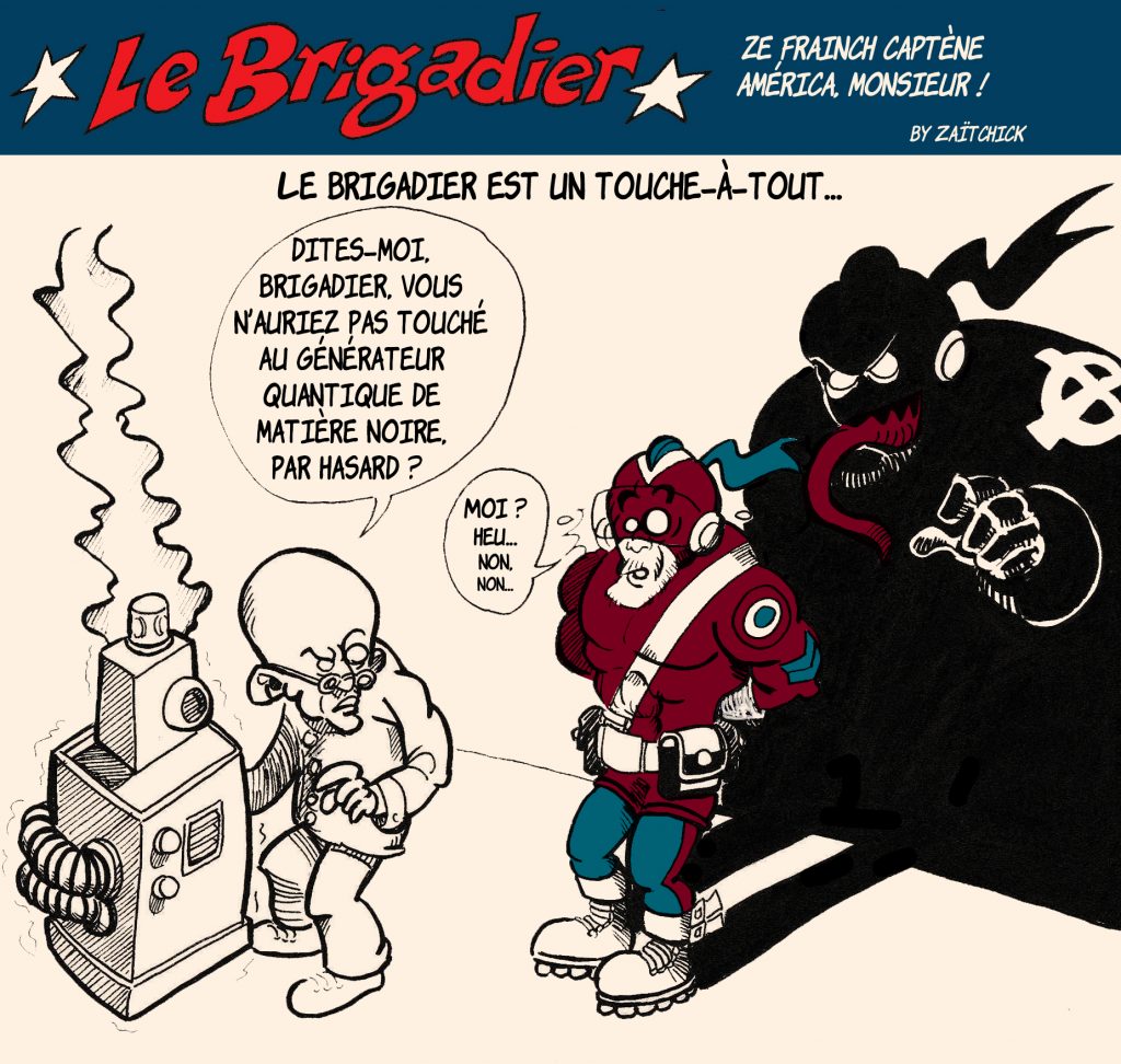 dessin humour police image drôle policier flic matière noire science scientifique