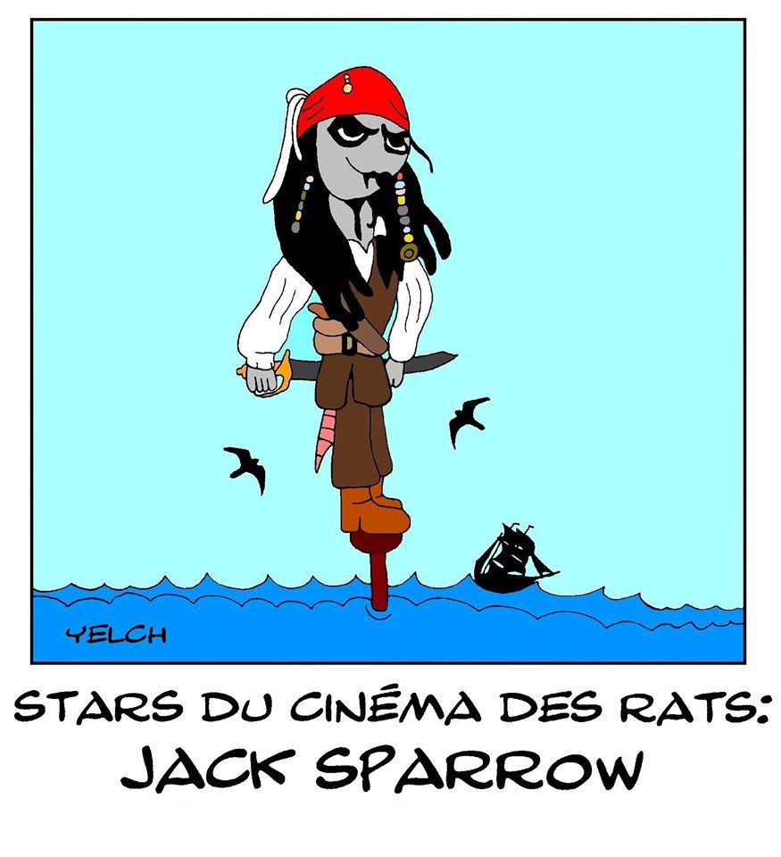 dessin de Yelch sur Jack Sparrow