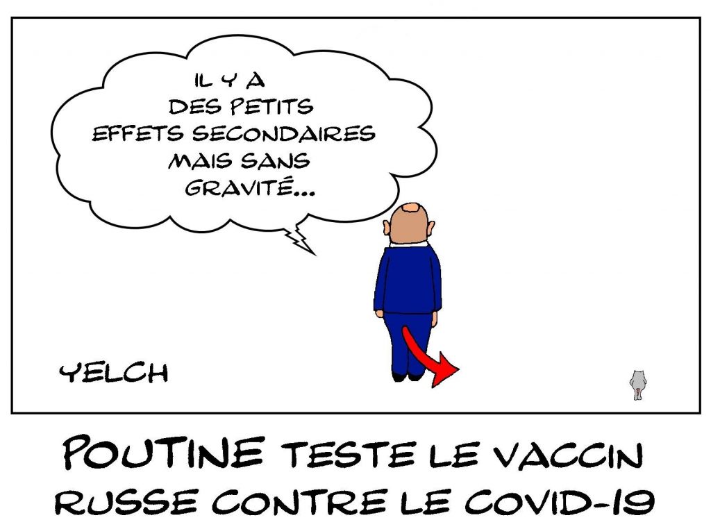 dessin presse humour vaccin coronavirus image drôle Russie Poutine