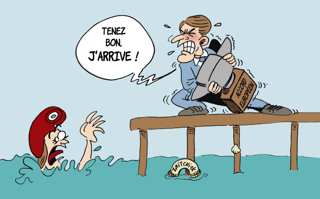 image drôle Emmanuel Macron dessin humour humoristique Europe