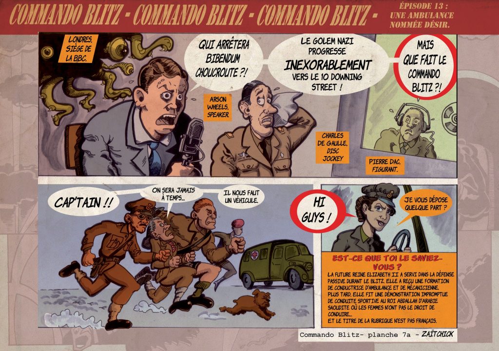 Commando Blitz BD bande dessinée nazi guerre mondiale robots science-fiction parodie