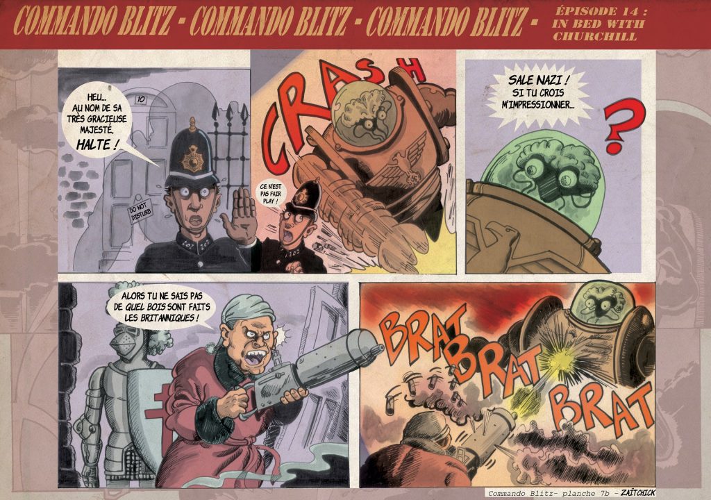 Commando Blitz BD bande dessinée nazi guerre mondiale robots science-fiction parodie