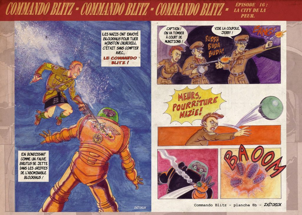 ALT : Commando Blitz BD bande dessinée nazi guerre mondiale robots science-fiction parodie