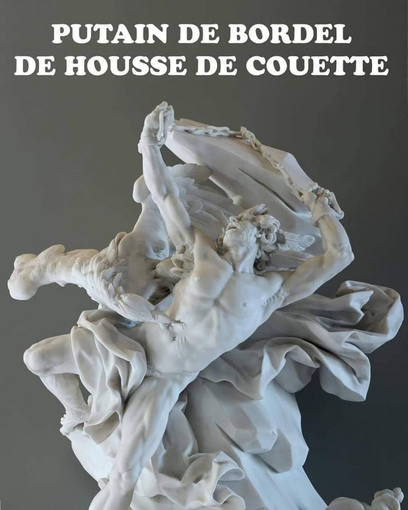 dessin presse humour housse de couette image drôle statue