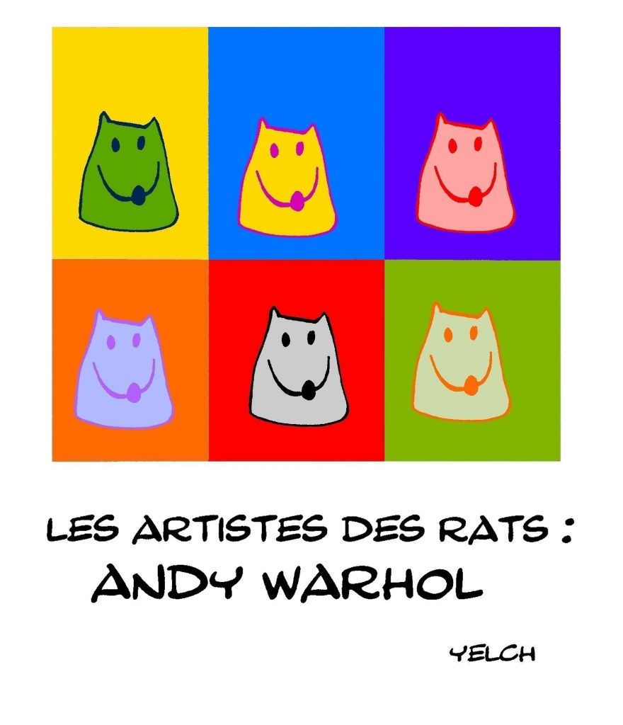 dessin humour Andy Warhol image drôle peinture