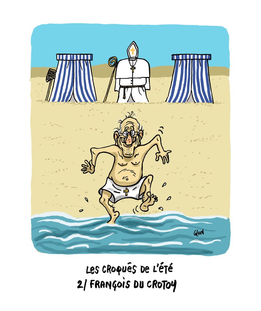 image drôle Pape François dessin humoristique actualité Le Crotoy